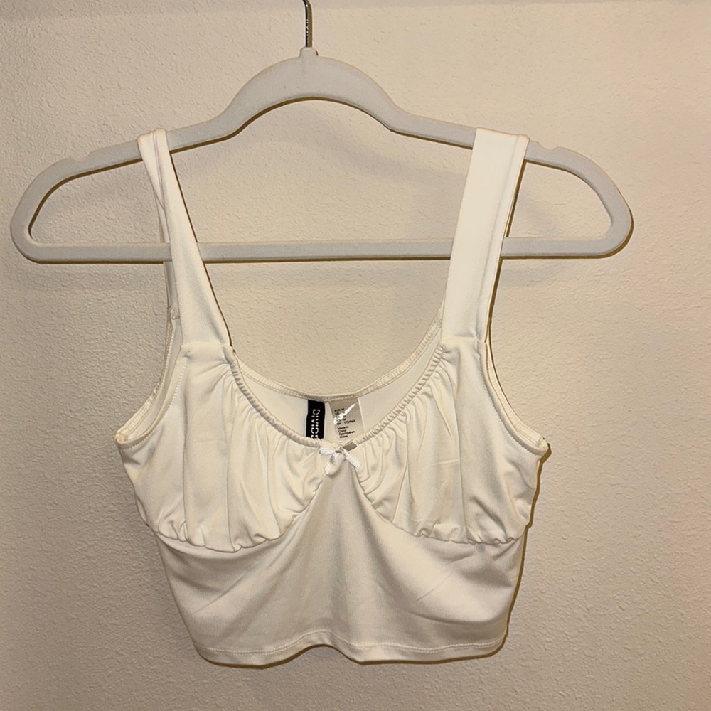 White crop top